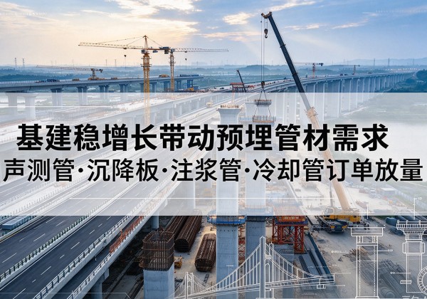 杏花岭基建稳增长带动预埋监测管材需求，声测管、沉降板、注浆管订单持续放量